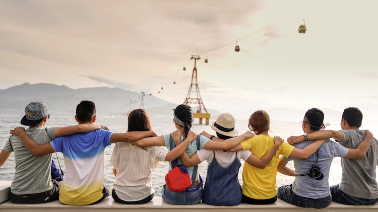 Happy travellers